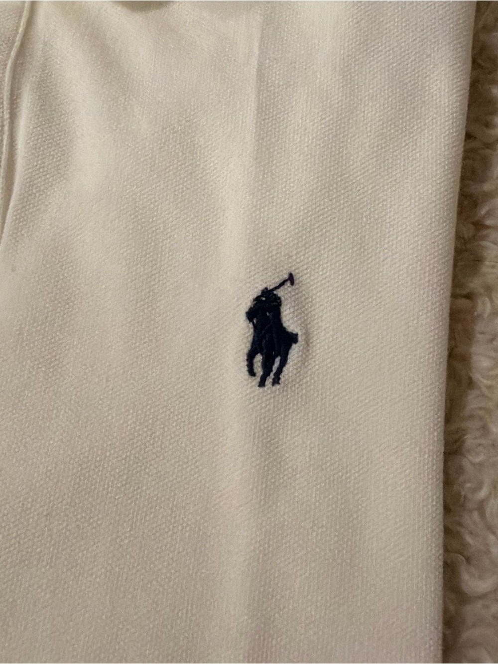 Very good! Polo by Ralph Lauren White Men's Classic Polo Shirt L - Picture 3 of 4